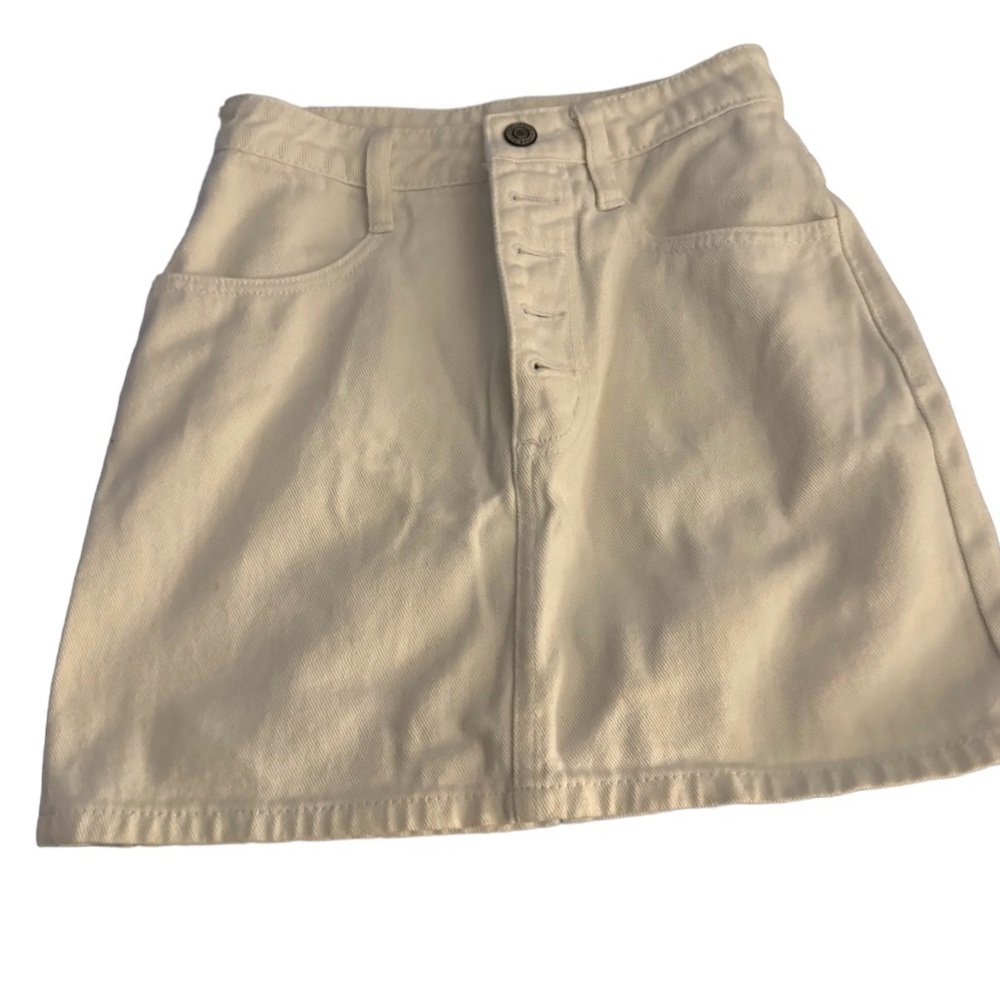 Brandy Melville White Denim Skirt - One Size